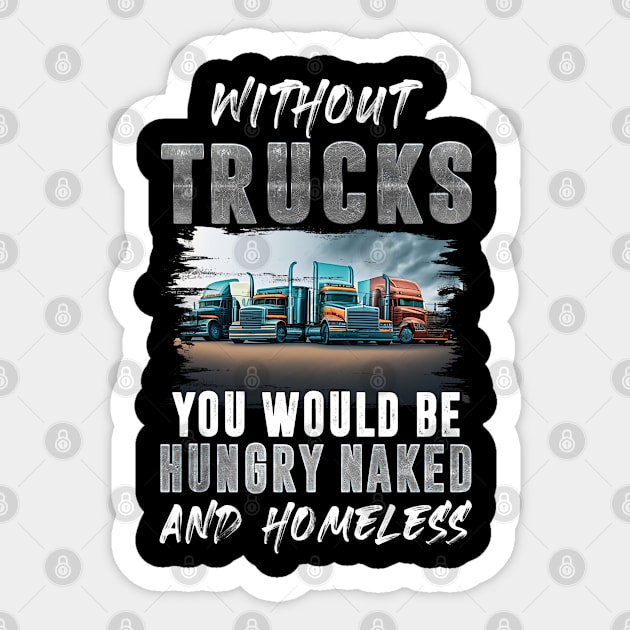 Proud Truck Driver Funny Trucker Sticker by RRADesign